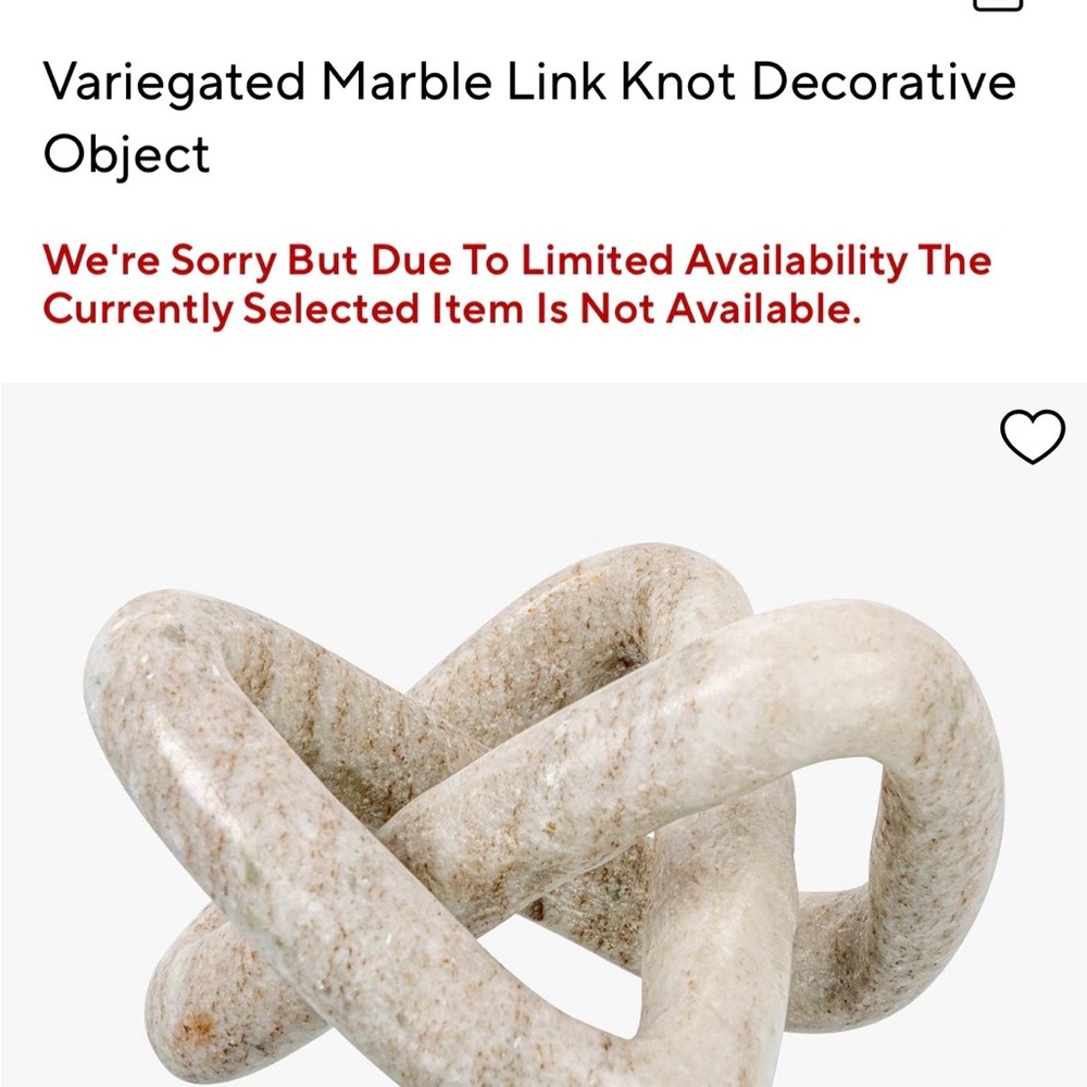 Variegated Marble Knot Decorative Object Pottery Barn